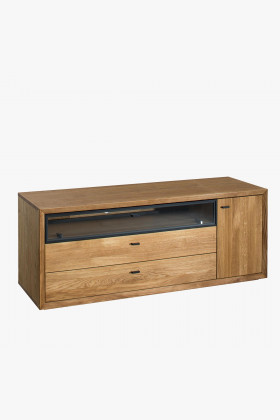 TV-Kommode Eiche Metallfüße 145 cm Industrial Design